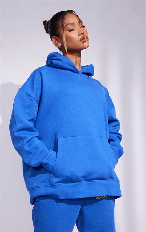 royal blue oversized hoodie.